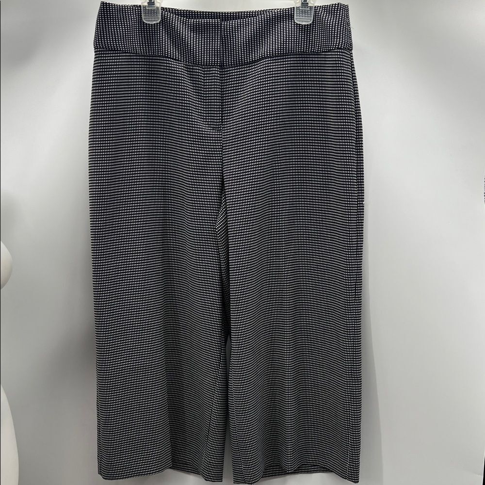 Alfani Black and White Checkered Gauchos Culottes